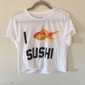 Sushi cropped T-shirt